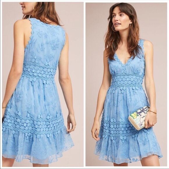 Anthropologie Ranna Gill Veronica Lace Midi Dress - Picture 9 of 9
